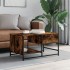 Mesa de centro madera contrachapada roble ahumado 85,5x51x45