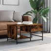 Mesa de centro madera contrachapada roble ahumado 85,5x51x45 cm