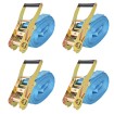 Correas de sujeción de trinquete 4 uds 4T 8mx50mm azul