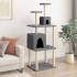 Rascador para gatos con postes de sisal gris oscuro 167