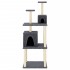 Rascador para gatos con postes de sisal gris oscuro 167