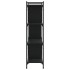 Librería de 4 estantes madera de ingeniería negra 76x32x123