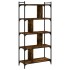 Librería 5 estantes madera ingeniería roble ahumado