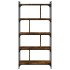 Librería 5 estantes madera ingeniería roble ahumado
