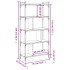 Librería 5 estantes madera ingeniería roble ahumado