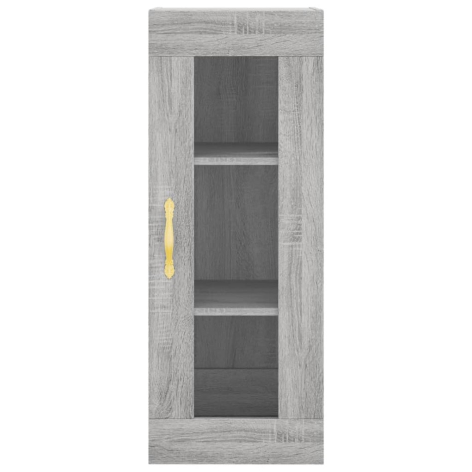 Aparador alto madera contrachapada gris Sonoma 34,5x34x180