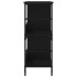 Estantería de madera de ingeniería negra 78,5x33x82