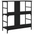 Estantería de madera de ingeniería negra 78,5x33x82