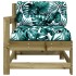 Sillón de jardín con cojines madera de pino