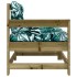 Sillón de jardín con cojines madera de pino