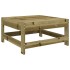 Taburete de jardín con cojín madera de pino