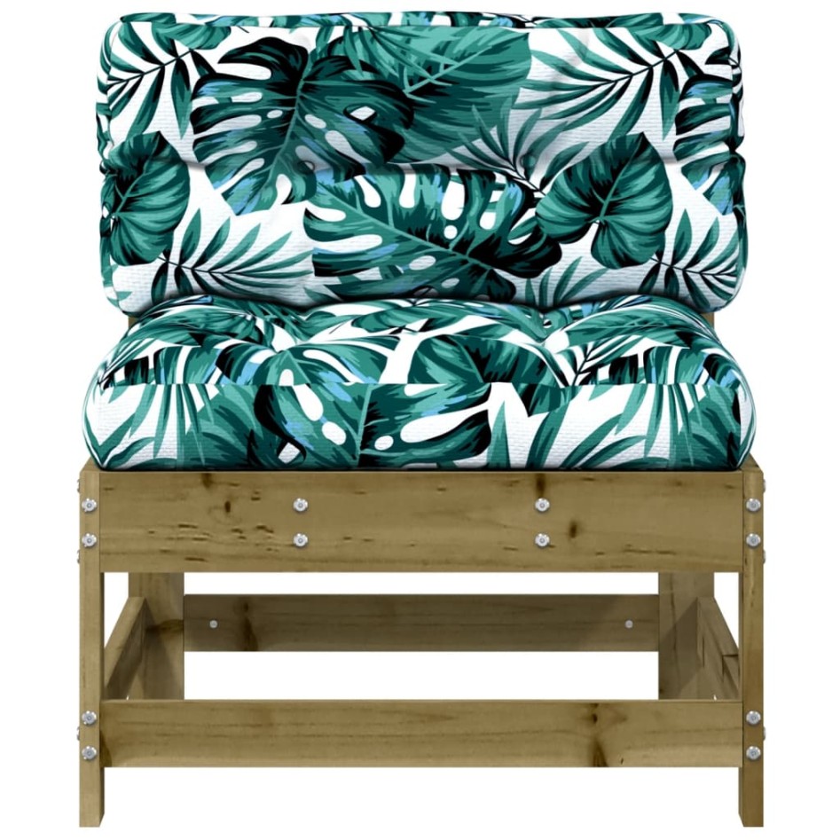 Sofá central con cojines madera de pino