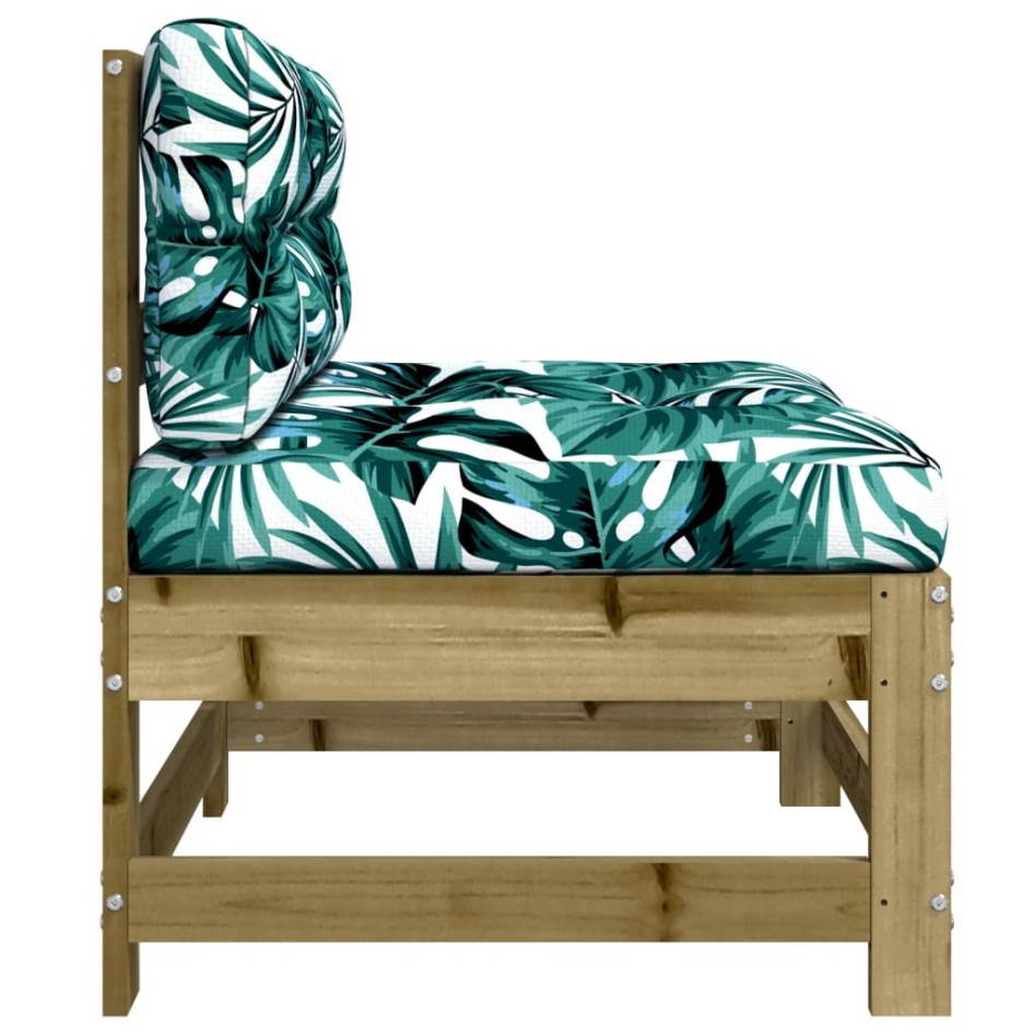 Sofá central con cojines madera de pino