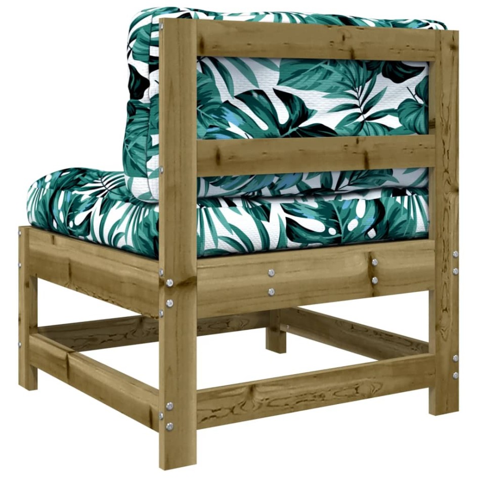 Sofá central con cojines madera de pino