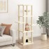 Rascador para gatos con postes de sisal crema 154