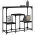 Mesa consola de madera de ingeniería negra 89,5x28x76
