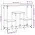 Mesa consola de madera de ingeniería negra 89,5x28x76