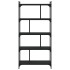 Librería de 5 estantes madera de ingeniería negro 76x32x158