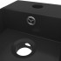 Lavabo con rebosadero cerámica negro