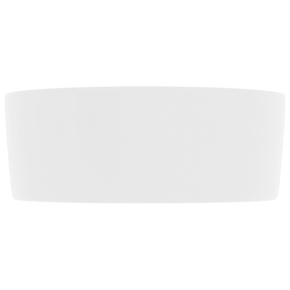 Lavabo de lujo redondo cerámica blanco mate 40x15