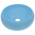 Lavabo de lujo redondo cerámica azul claro mate 40x15
