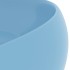 Lavabo de lujo redondo cerámica azul claro mate 40x15