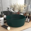 Lavabo de lujo redondo cerámica verde oscuro mate 40x15 cm