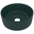 Lavabo de lujo redondo cerámica verde oscuro mate 40x15