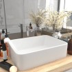 Lavabo de lujo de cerámica blanco mate 41x30x12 cm