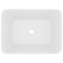 Lavabo de lujo de cerámica blanco mate 41x30x12