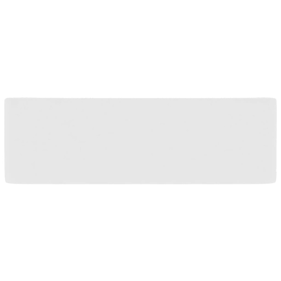 Lavabo de lujo de cerámica blanco mate 41x30x12