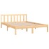 Estructura de cama sin colchón madera maciza 160x200
