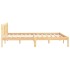 Estructura de cama sin colchón madera maciza 160x200