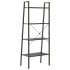 Estantería de pie 4 baldas negro 56x35x140
