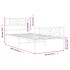 Estructura cama sin colchón con estribo metal blanco 90x200