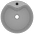 Lavabo lujoso con rebosadero cerámica gris claro mate 36x13