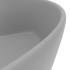 Lavabo lujoso con rebosadero cerámica gris claro mate 36x13