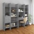 Estantería de madera contrachapada gris hormigón 60x35x180