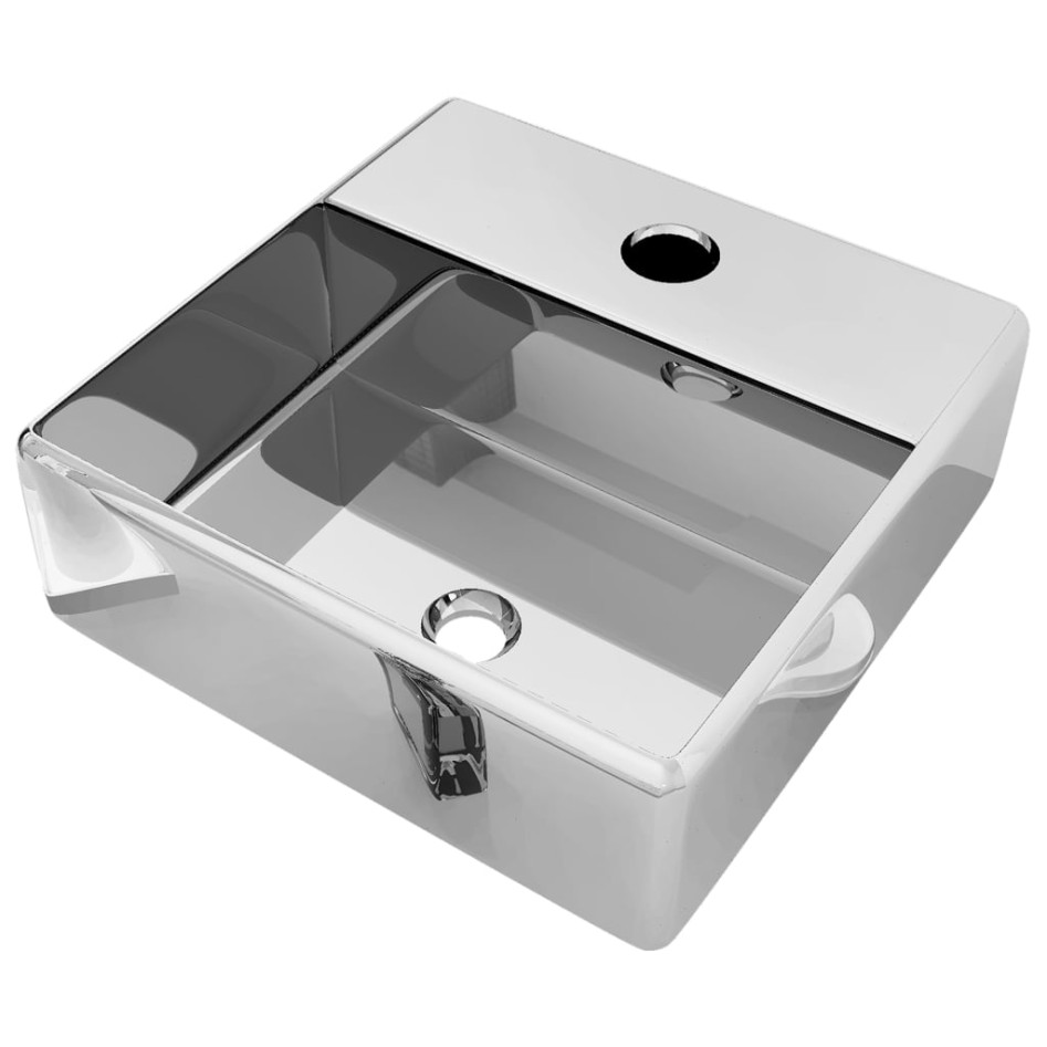Lavabo con orificio para grifo 38x30x11,5 cm cerámica