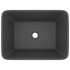 Lavabo de lujo cerámica gris oscuro mate 41x30x12