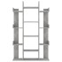 Librería de madera contrachapada gris hormigón 86x25,5x140