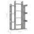 Librería de madera contrachapada gris hormigón 86x25,5x140