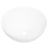 Lavabo redondo de cerámica blanco 36x15