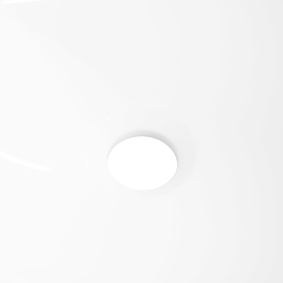 Lavabo redondo de cerámica blanco 36x15