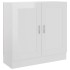 Armario de libros contrachapada blanco brillo 82,5x30,5x80