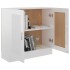 Armario de libros contrachapada blanco brillo 82,5x30,5x80