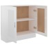 Armario de libros contrachapada blanco brillo 82,5x30,5x80
