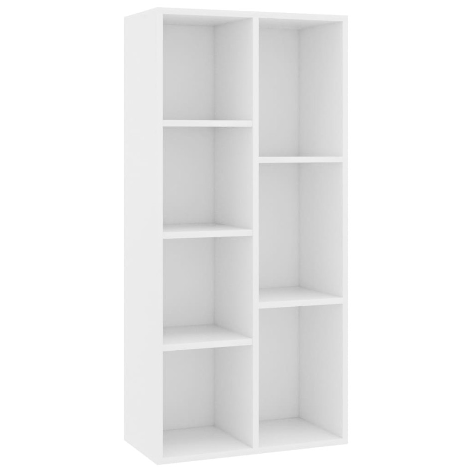 Estantería librería madera contrachapada blanco 50x25x106