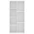 Estantería librería madera contrachapada blanco 50x25x106