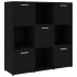 Estantería de madera contrachapada negro 90x30x90